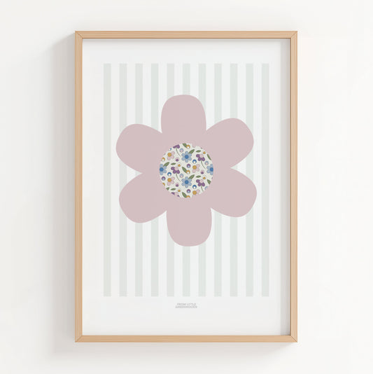 Girl's Pink Ditsy Flower Print