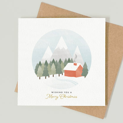 READY TO POST - Scandi Winter Scene Christmas Card