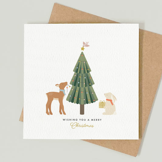 READY TO POST - Winter Woodland Christmas Card