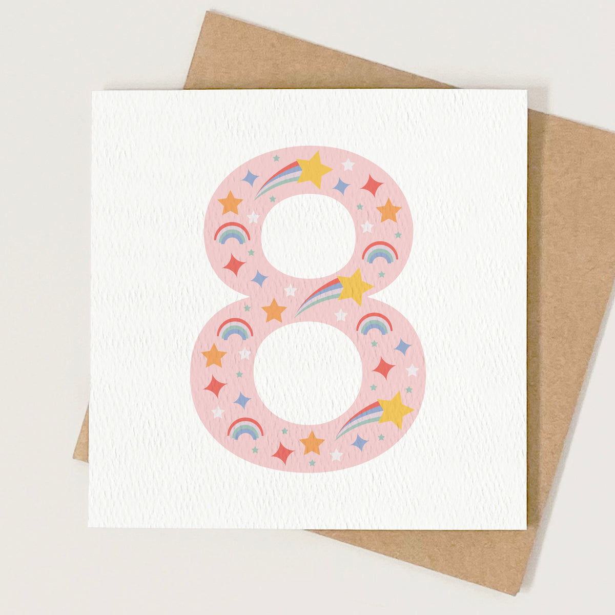 READY TO POST - Age 8 Eighth Birthday Card