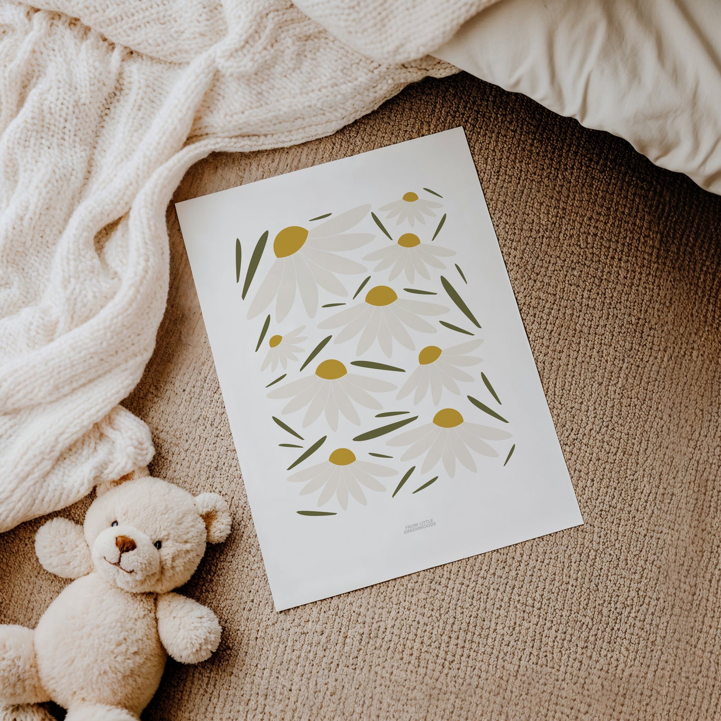 READY TO POST - A4 Daisies Print
