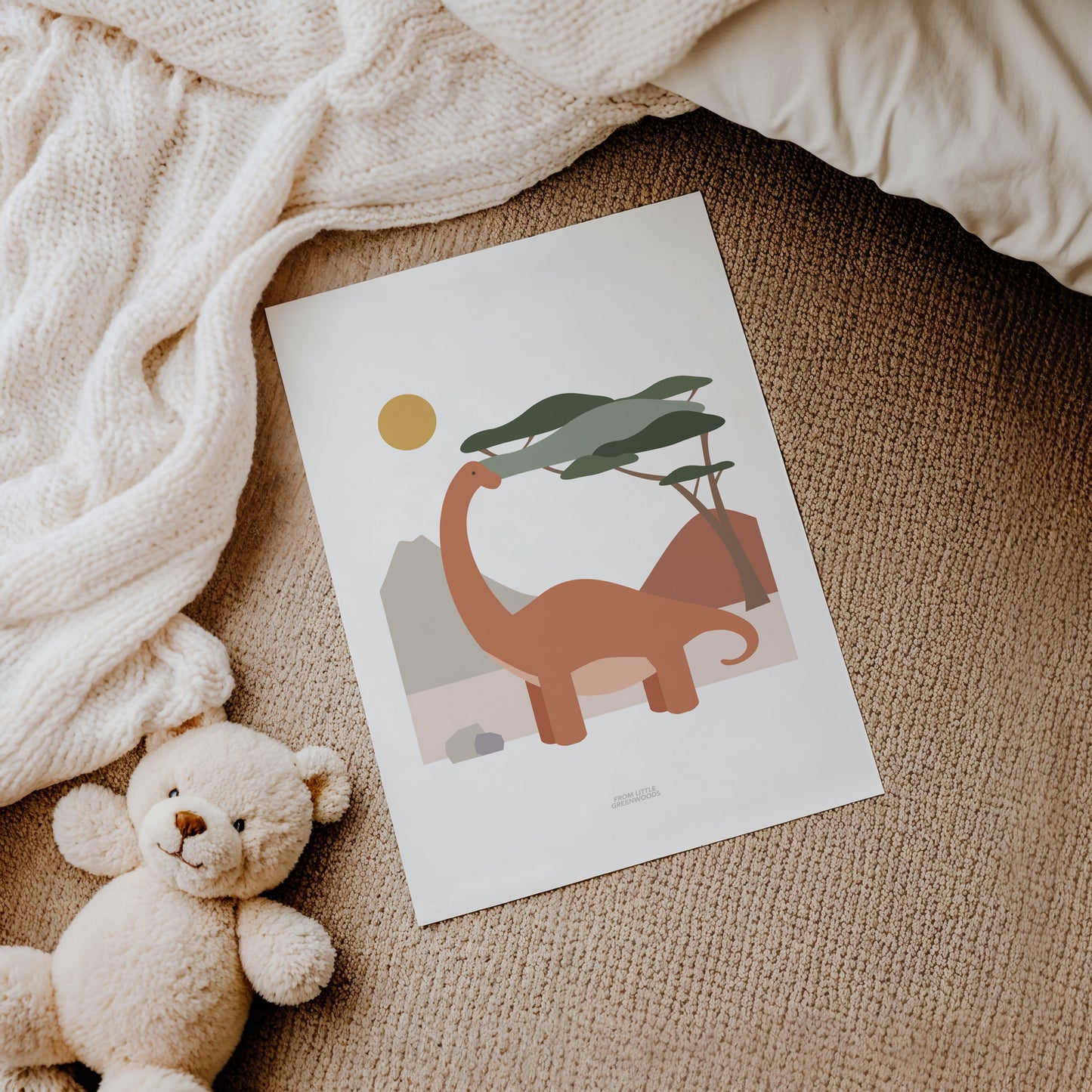 READY TO POST - A4 Diplodocus Print