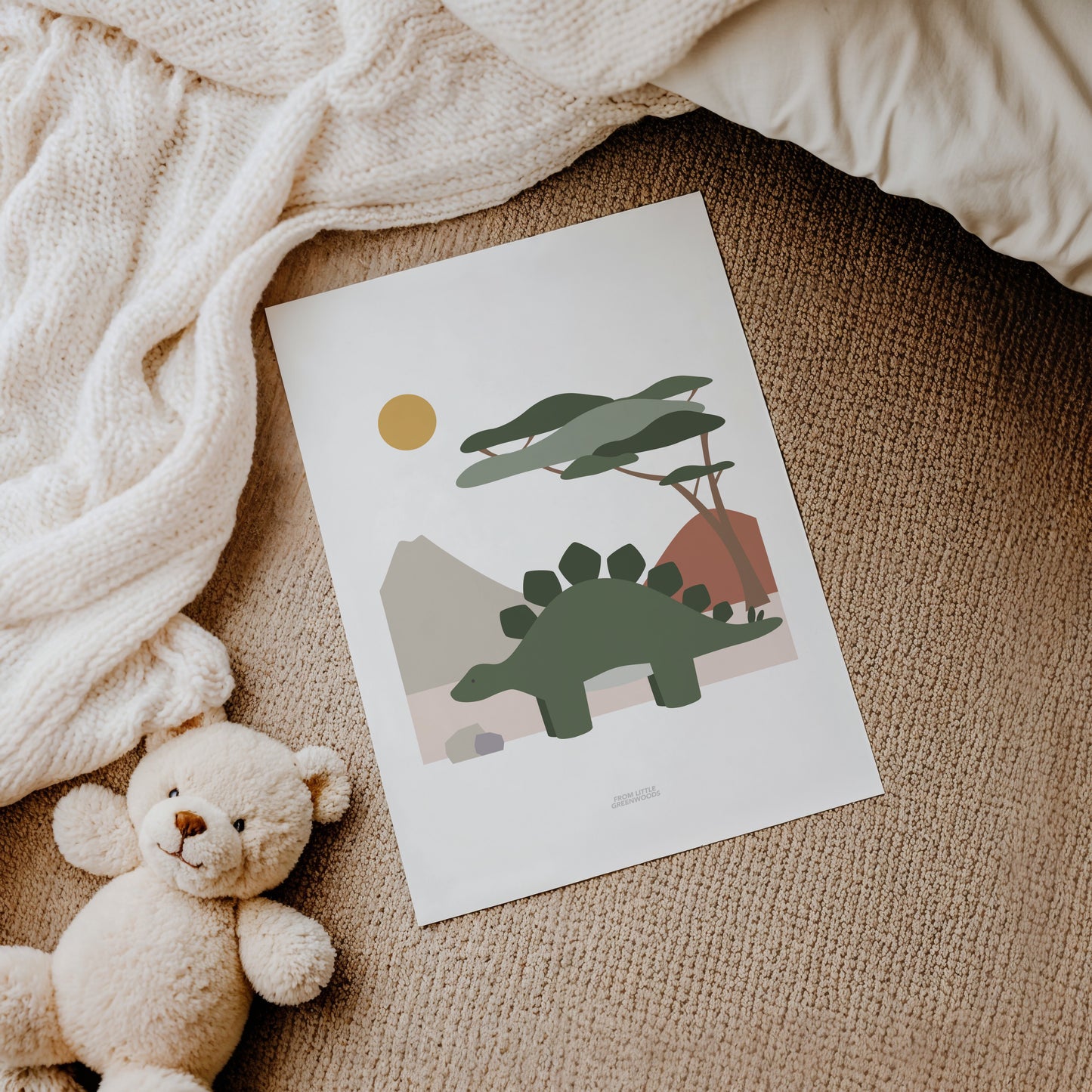 READY TO POST - A4 Stegosaurus Print