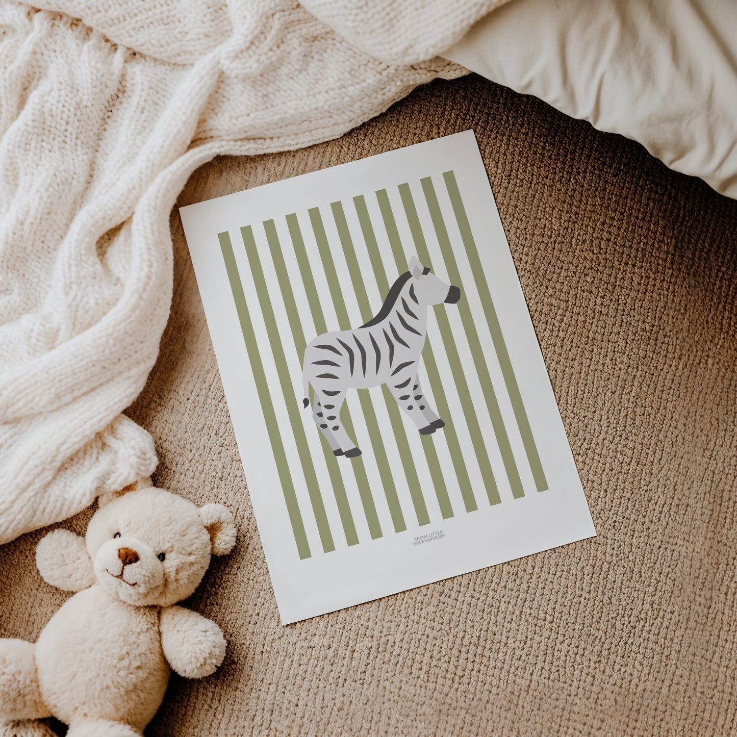 READY TO POST - A5 Striped Zebra Print