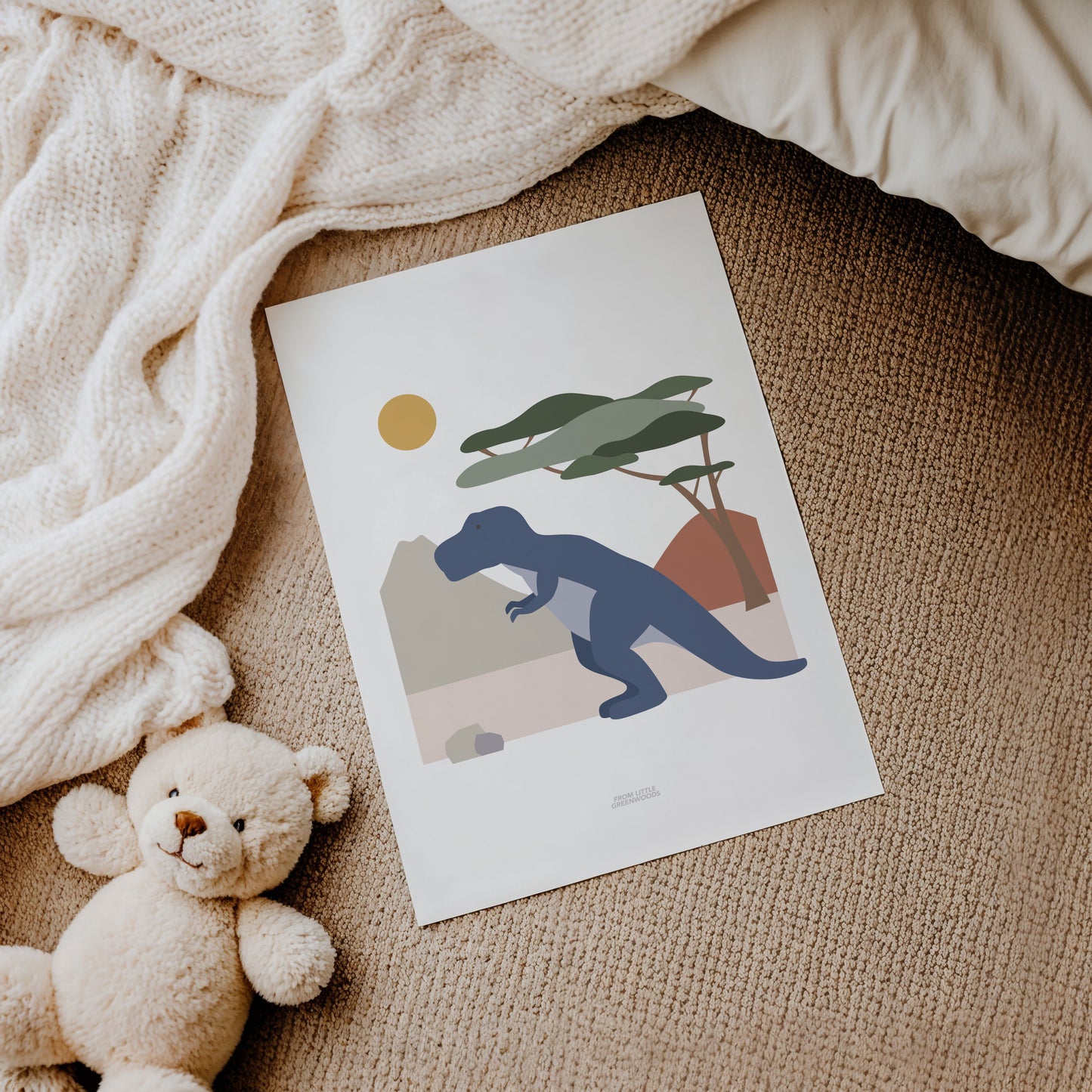 READY TO POST - A5 TRex Print