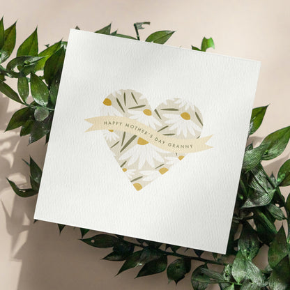 Daisy Heart Mother's Day Card
