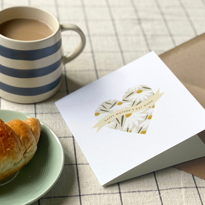 Daisy Heart Mother's Day Card