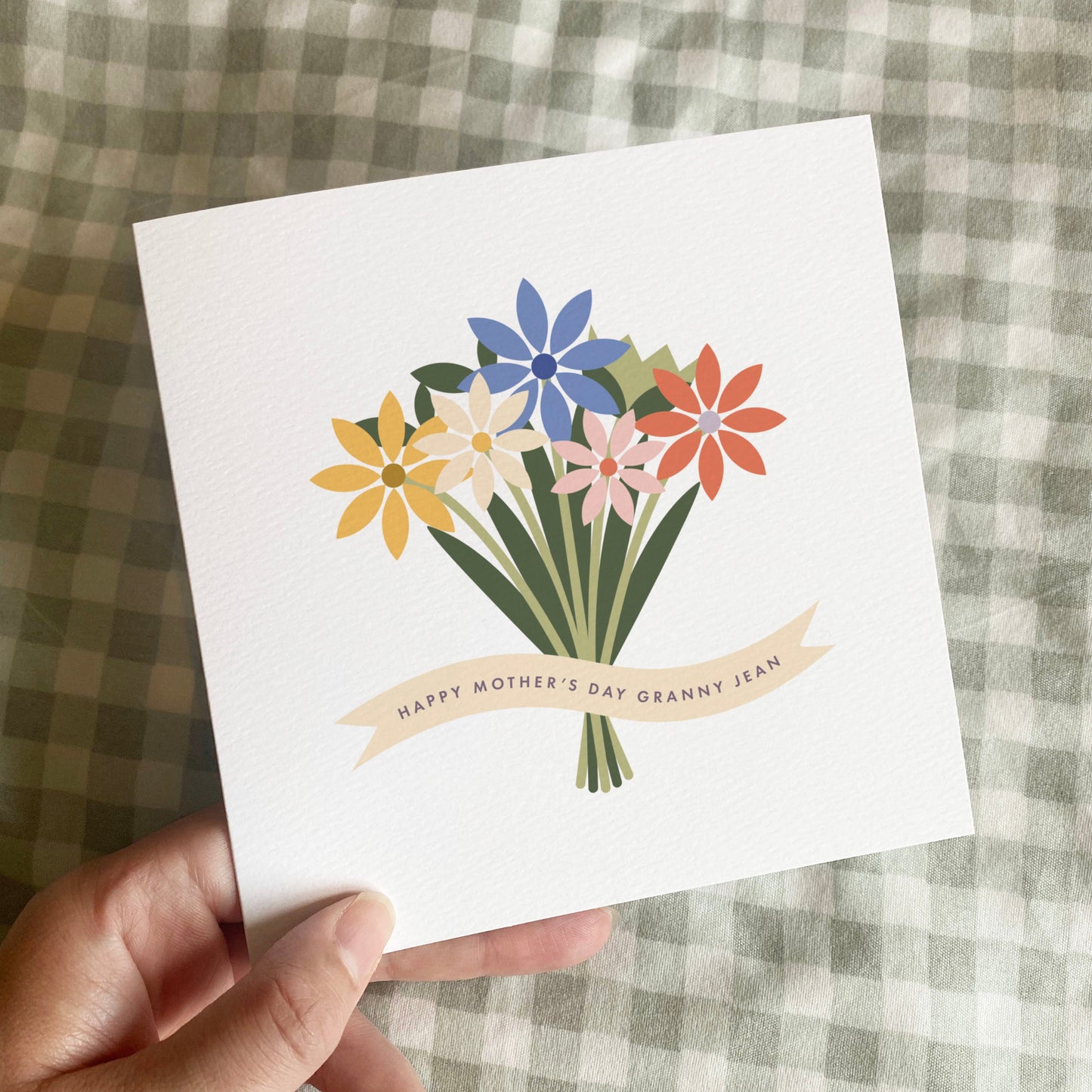 Personalised Flower Bouquet Mother's Day Card