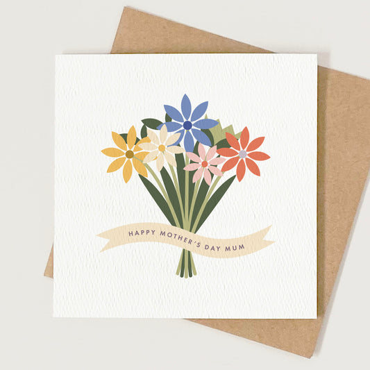 Personalised Flower Bouquet Mother's Day Card