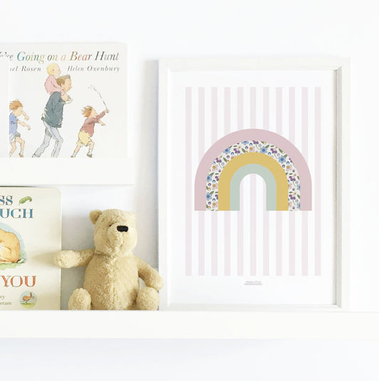 Ditsy Flower Rainbow Print