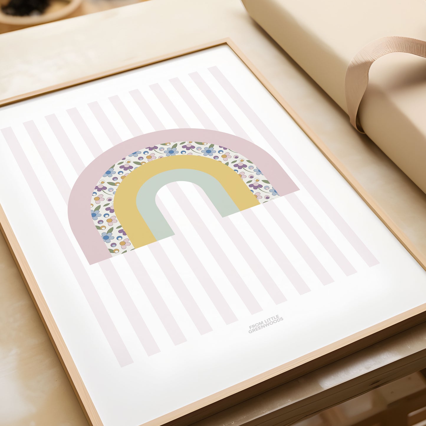 Ditsy Flower Rainbow Print