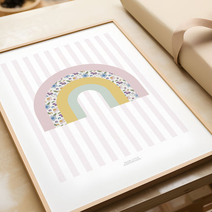 Ditsy Flower Rainbow Print