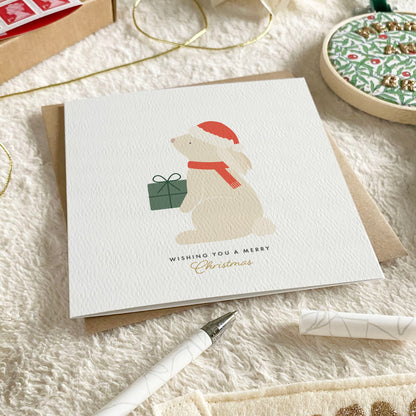 Pack of 4 Santa Bunny Christmas Cards