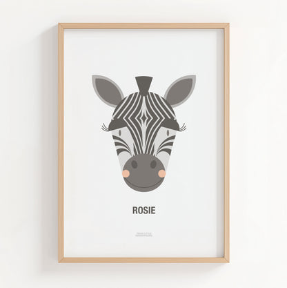 Personalised Children's Zebra Print