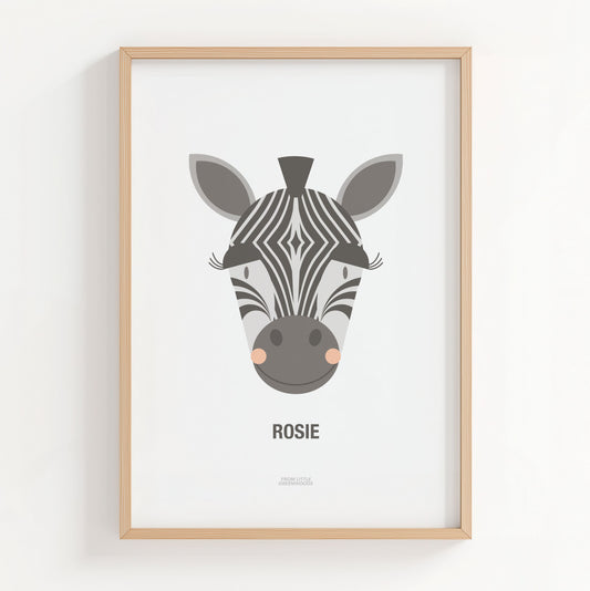 Personalised Children's Zebra Print