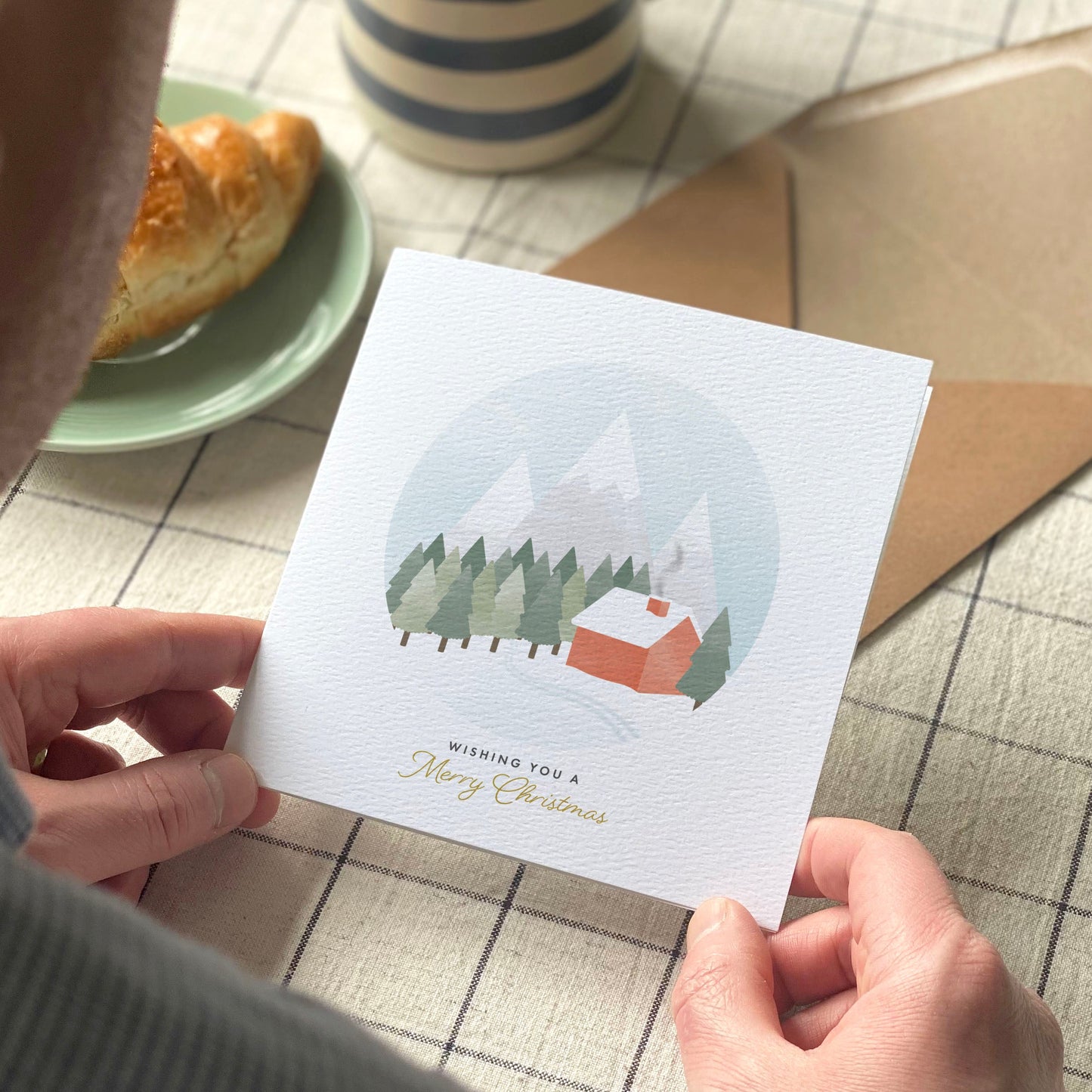 4 Pack of Scandi Winter Scene Christmas Cards