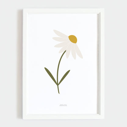 Single Stem Daisy Print