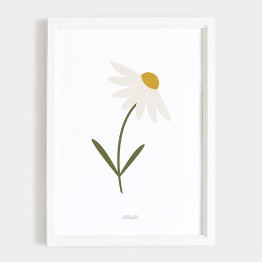 Single Stem Daisy Print