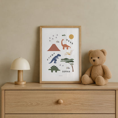 Personalised Dinosaur Print