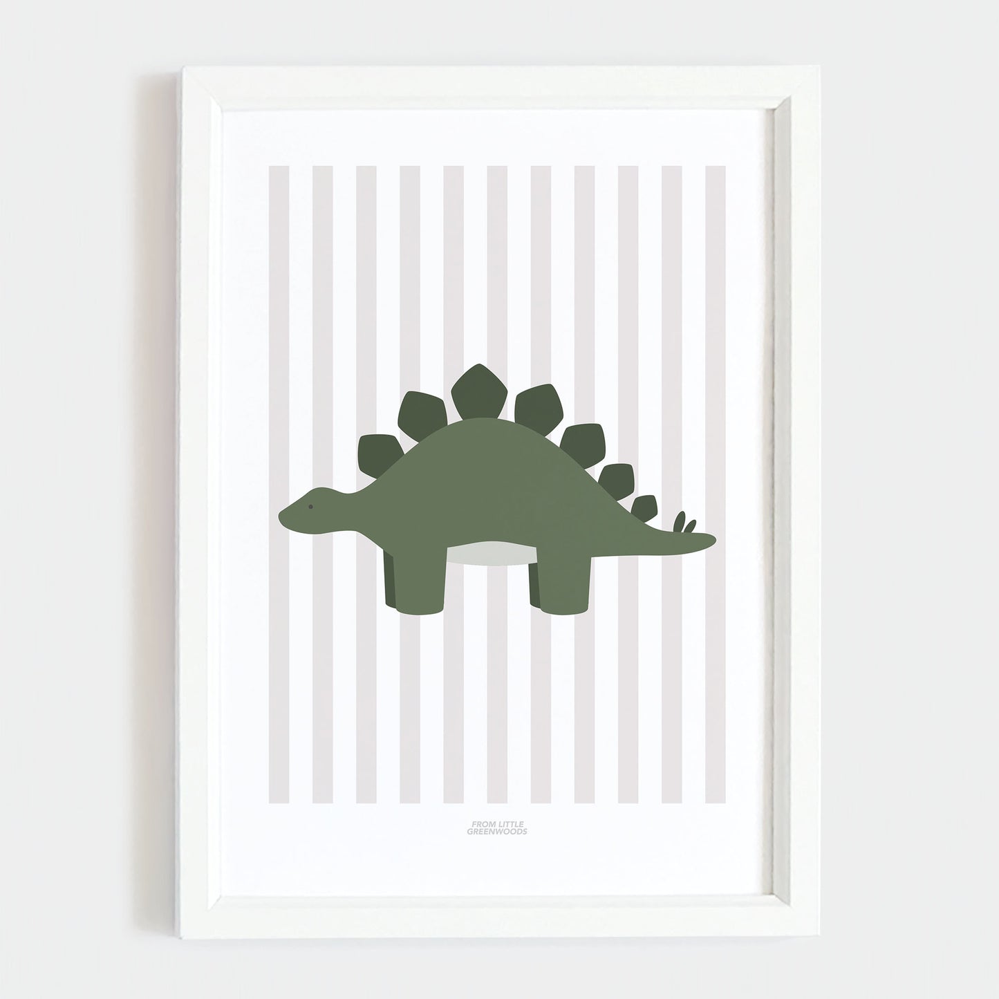 Stegosaurus Print - Yellow Stripes