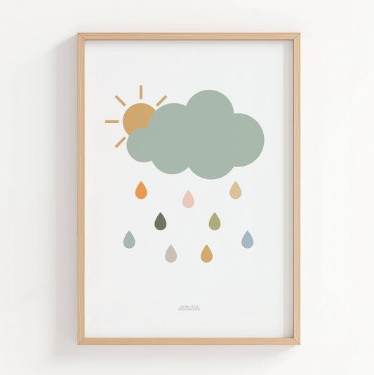 Rain Cloud Print - Safari Teal