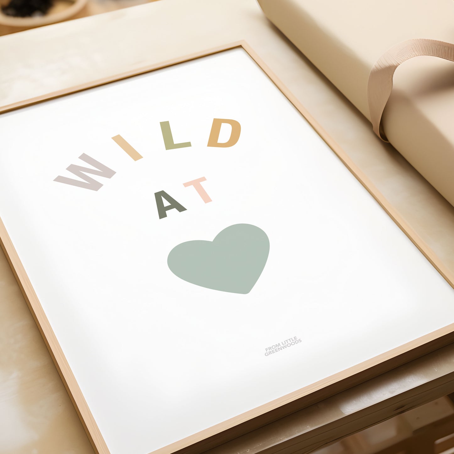 Wild at Heart Safari Print - Teal