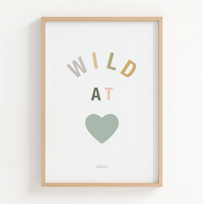 Wild at Heart Safari Print - Teal