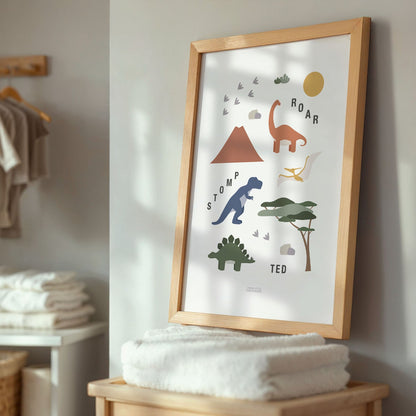 Personalised Dinosaur Print