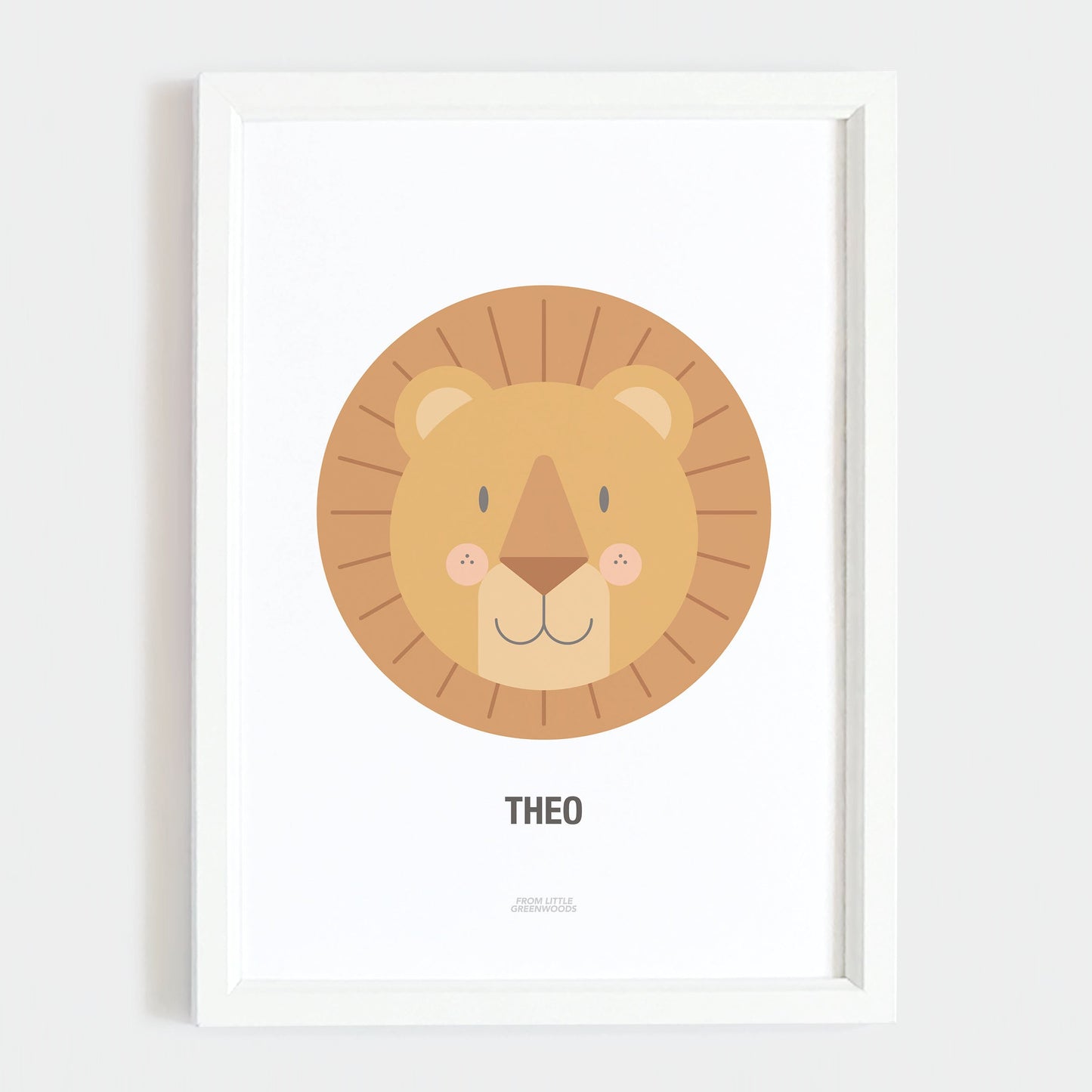 Personalised Children's Lion Print