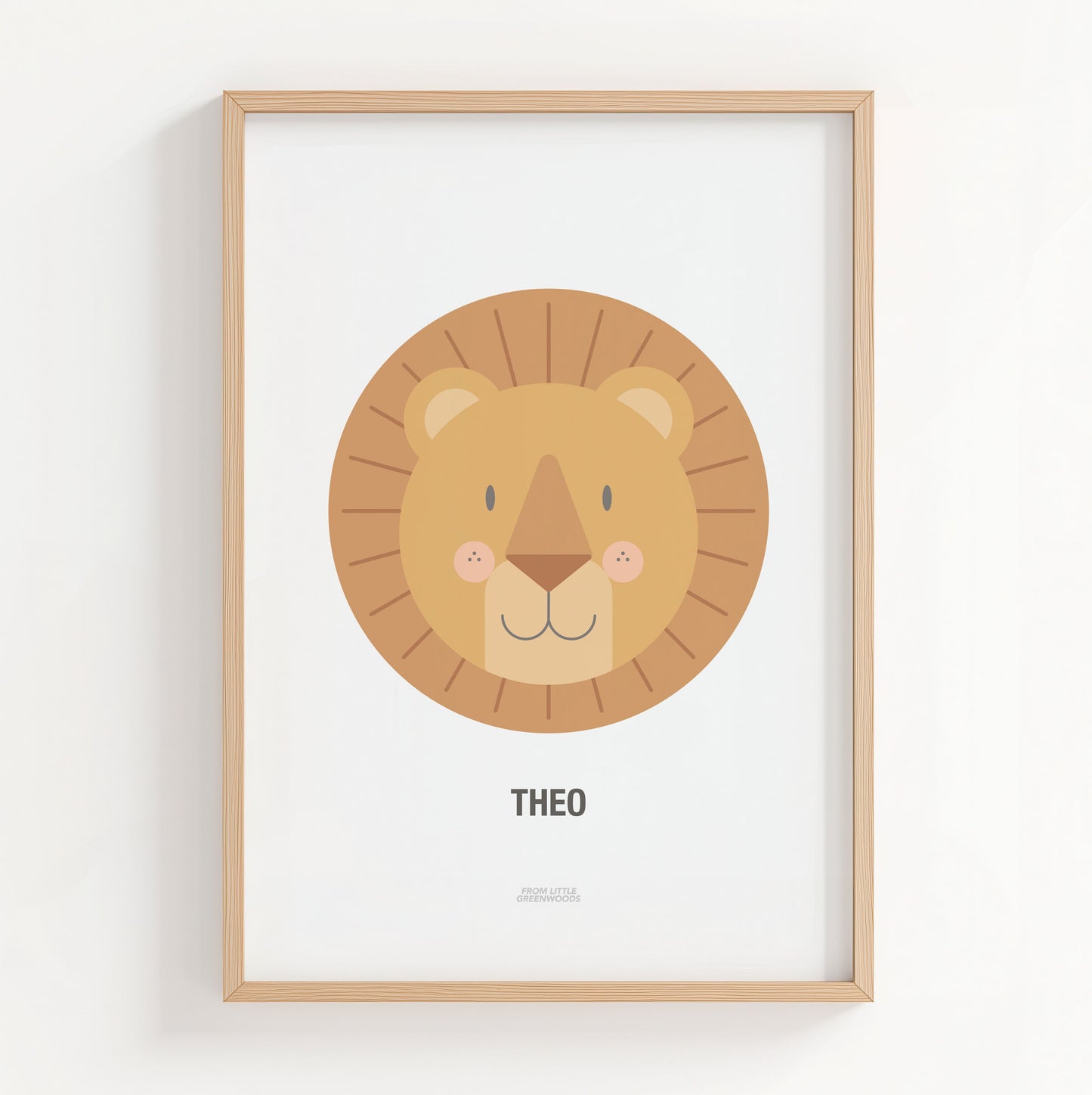 Personalised Children's Lion Print