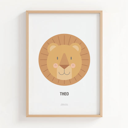 Personalised Children's Lion Print