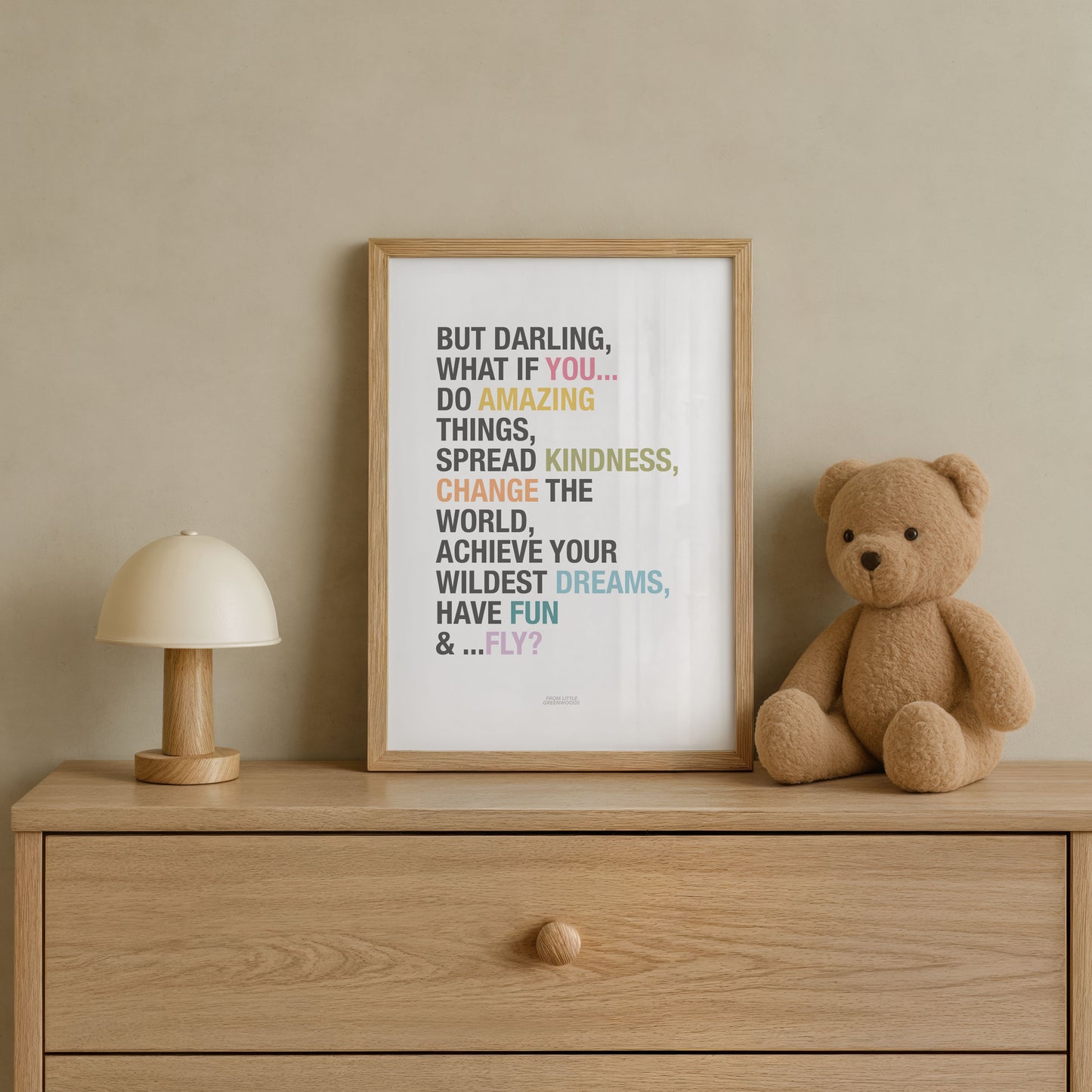 But What if You Fly Girl's Positive Affirmations Print