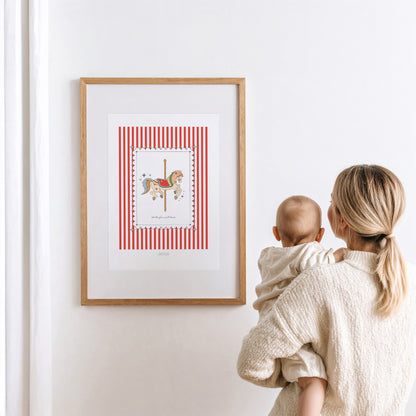 READY TO POST - A5 Funfair Carousel Print