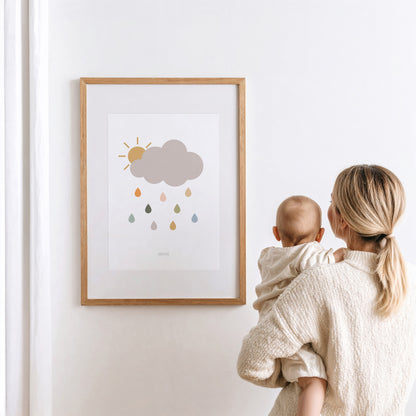 READY TO POST - A4 Safari Raincloud Print