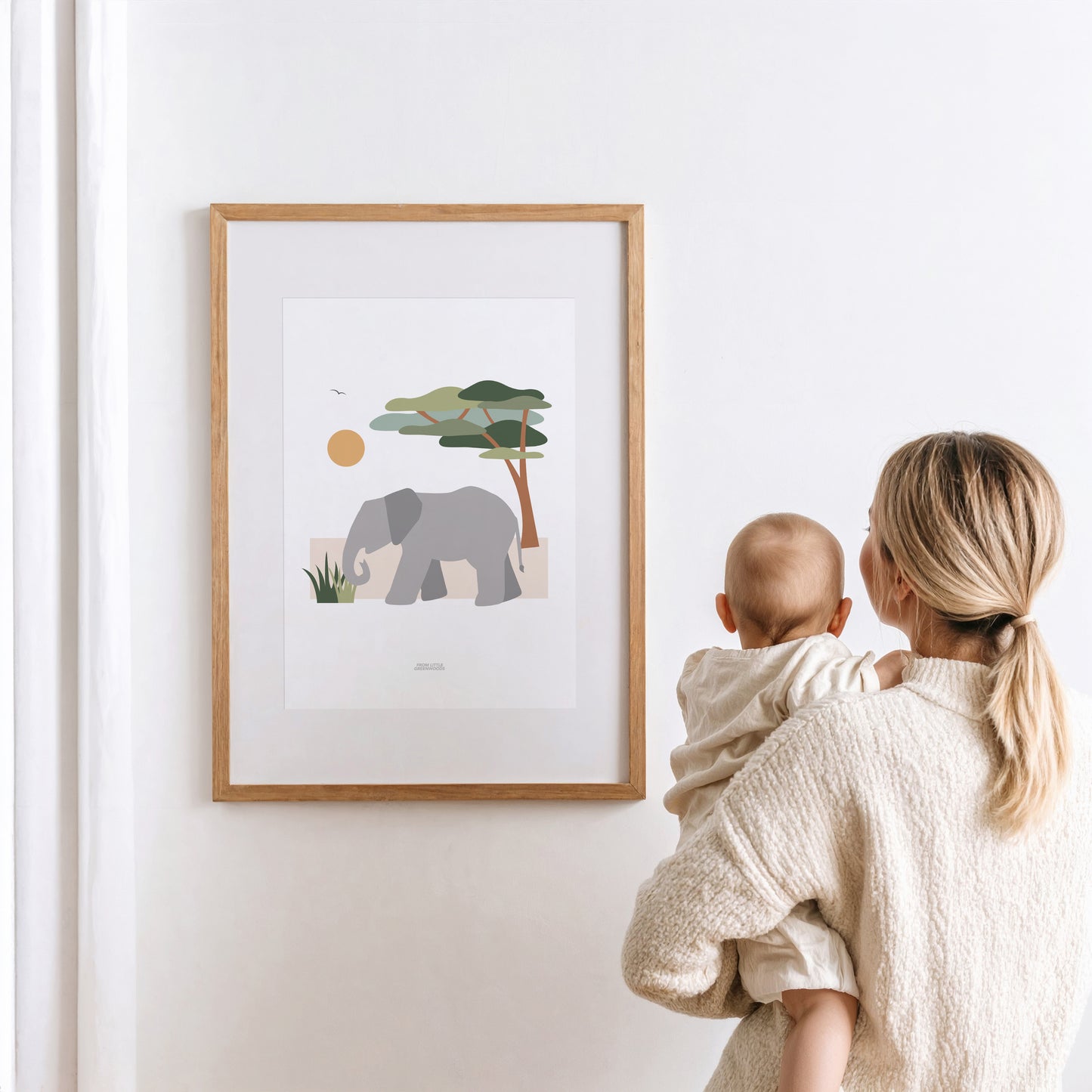 READY TO POST - A4 Elephant Safari Print