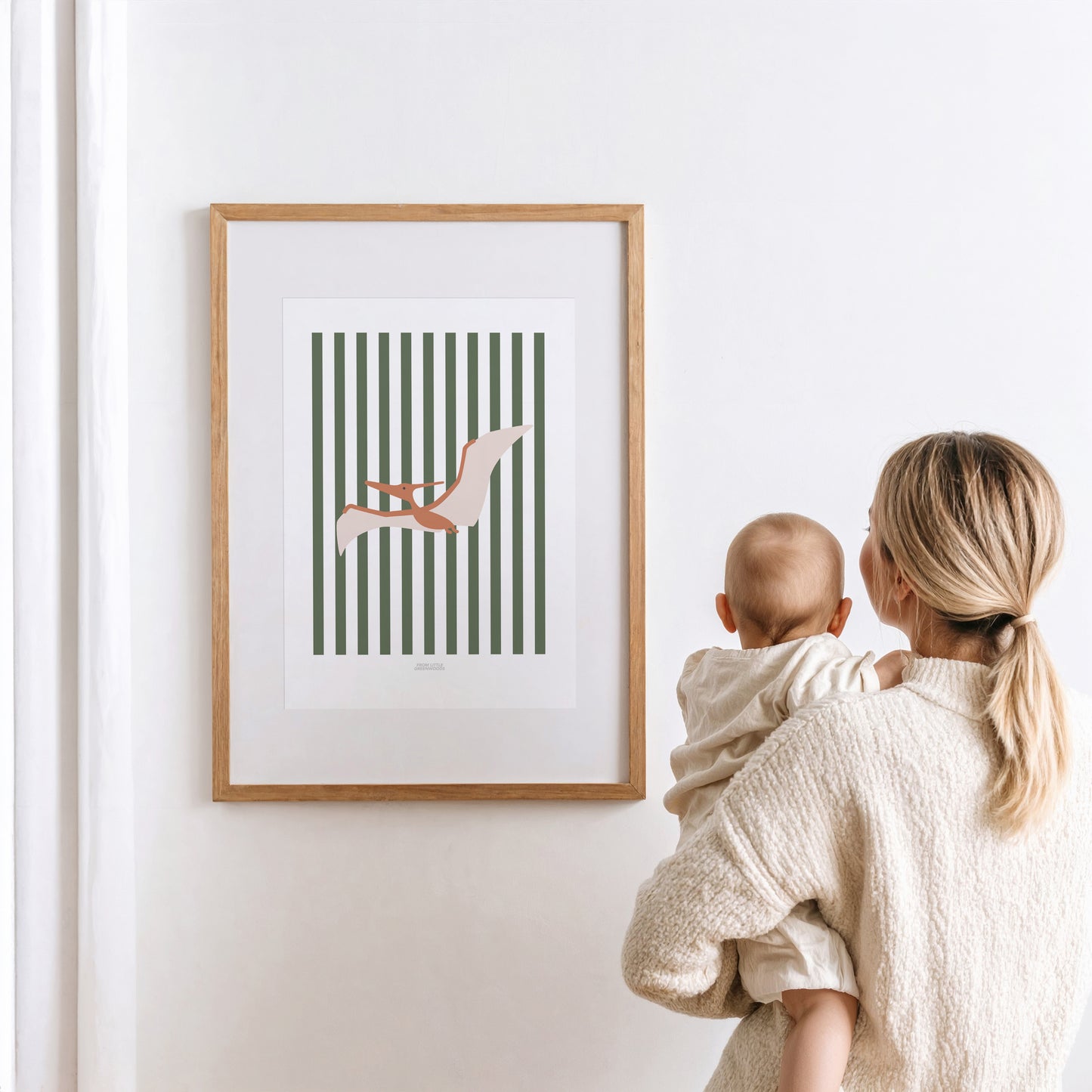 READY TO POST - A5 Striped Pterodactyl Print