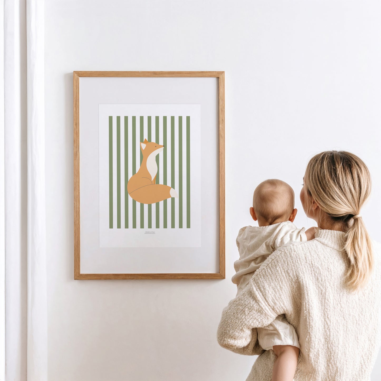 READY TO POST - A4 Striped Fox Print