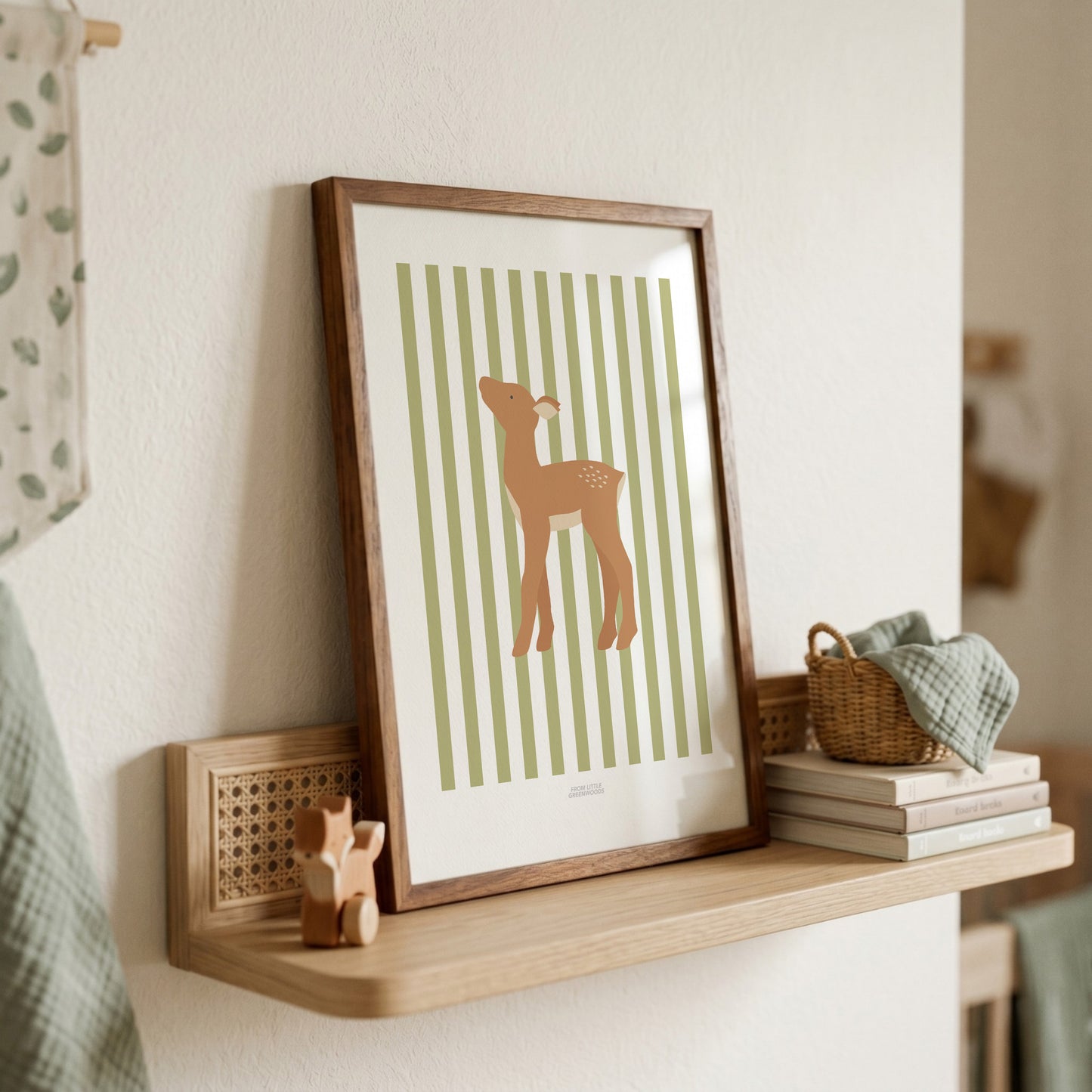 READY TO POST - A4 Striped Deer Print
