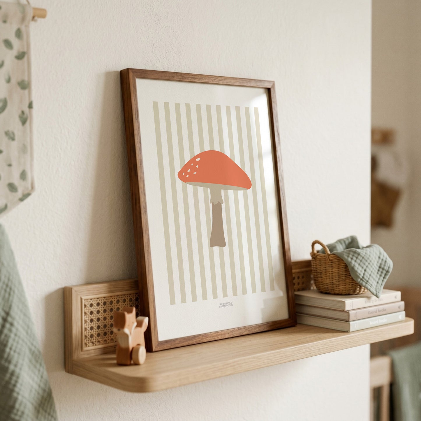 READY TO POST - A4 Striped Toadstool Print