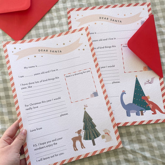Winter Woodland Children's Letter to Santa with Envelope