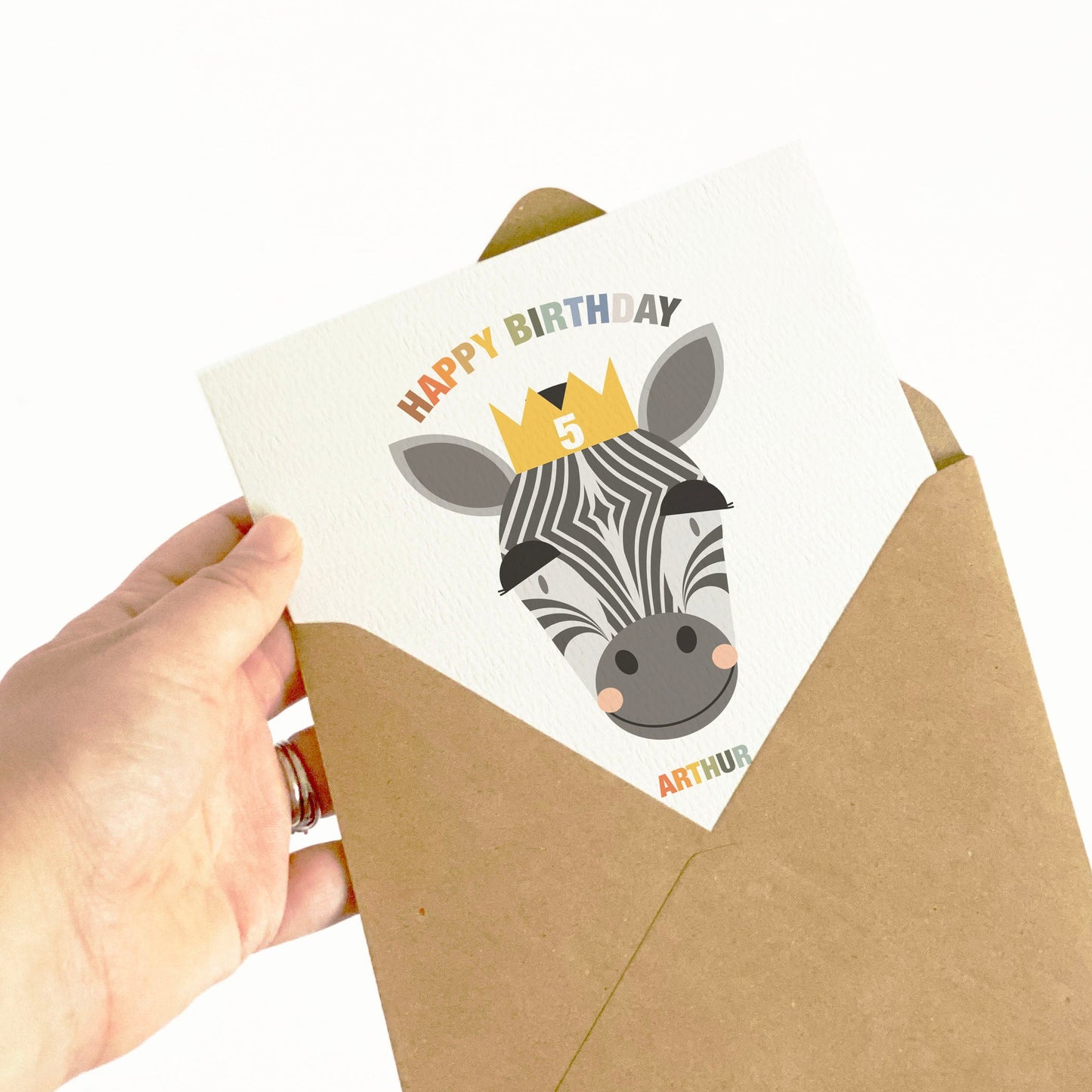 Boy's Zebra Birthday Card