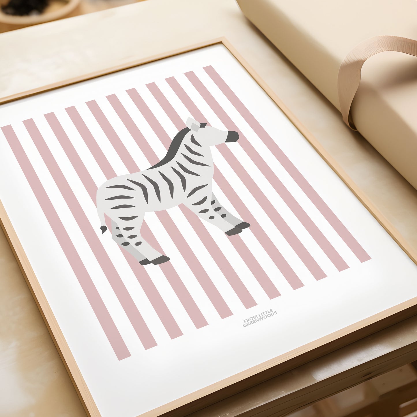 Children's Striped Zebra Print - Pink