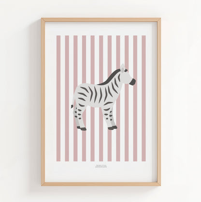 Children's Striped Zebra Print - Pink