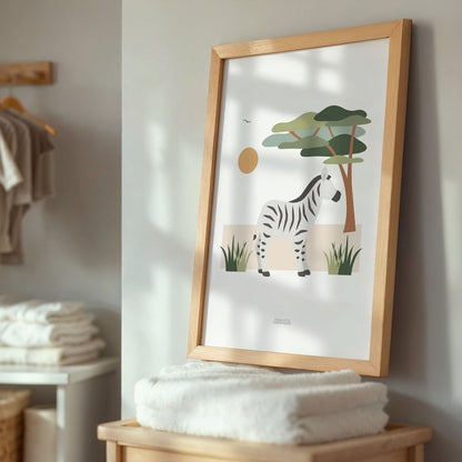 Children's Zebra Safari Print