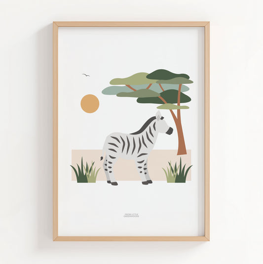 Children's Zebra Safari Print