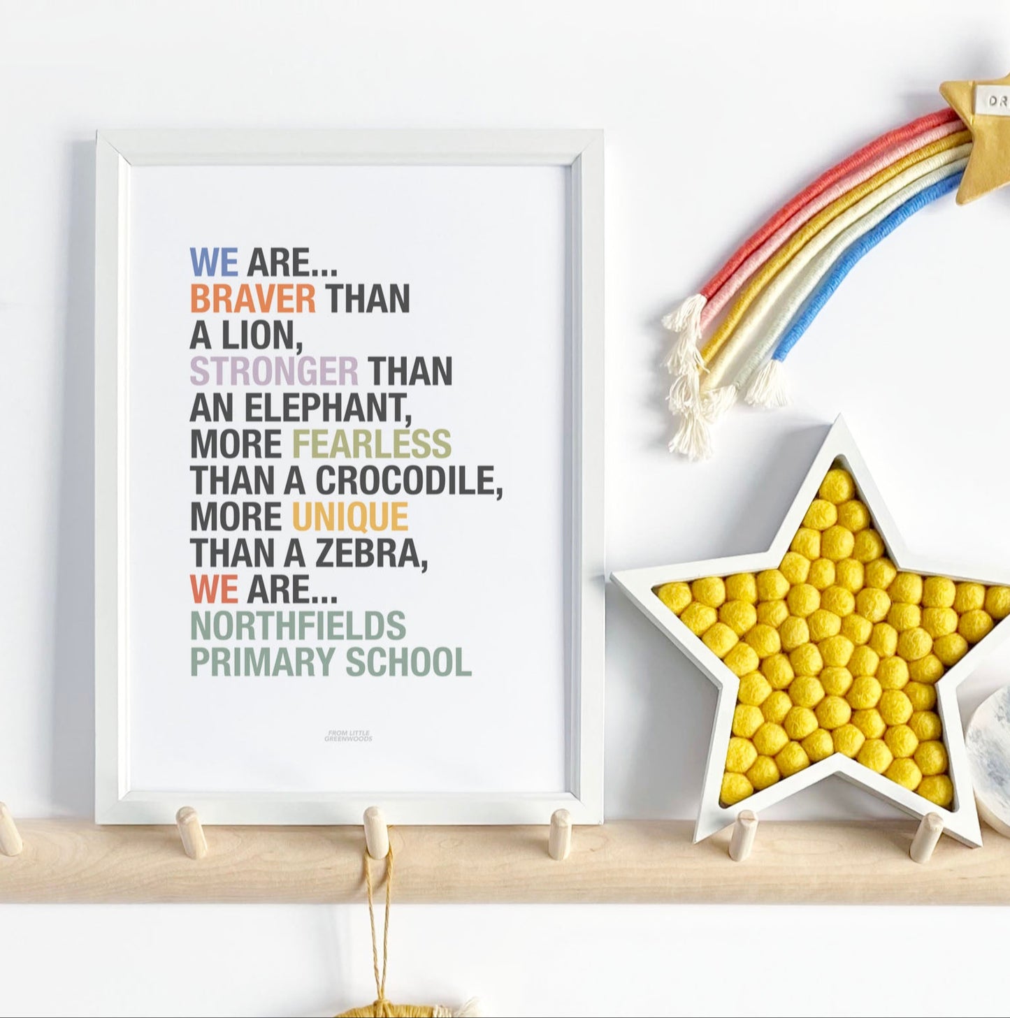Personalised Classroom Affirmation Poster & Teacher End of Year Gift