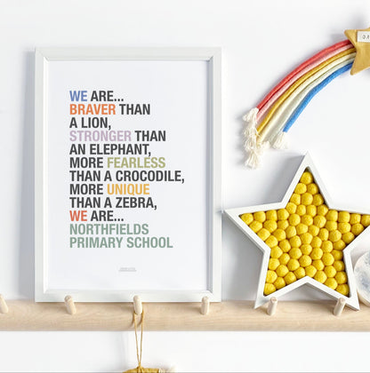Personalised Classroom Affirmation Poster & Teacher End of Year Gift